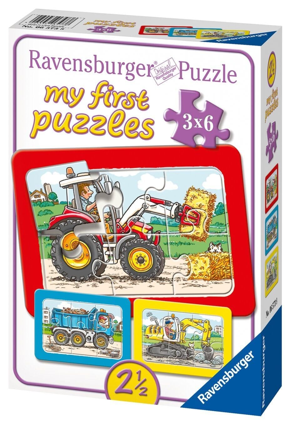 Ravensburger 3x6 Parçalı Çerçeveli Puzzle Araçlar (065738)