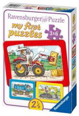 Ravensburger 3x6 Parçalı Çerçeveli Puzzle Araçlar (065738)