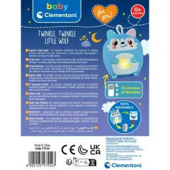 17554 Baby Clementoni - Minik Kurt 0+ ay - Işıklı ve Sesli Pelüş Kurt
