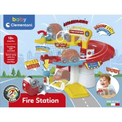 17559 Baby Clementoni - Eğlenceli Garaj 18+ ay - Taklacı Arabalar İtfaiye İstasyonu