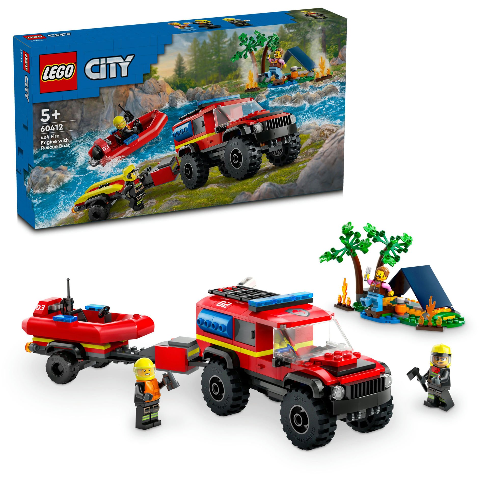 60412 LEGO® City 4x4 Kurtarma Botlu İtfaiye Kamyonu