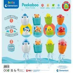 17655 Baby Clementoni - Saklanan Su Arkadaşları Banyo Oyuncağı 6+ ay