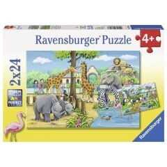 Ravensburger 2x24 Parçalı Puzzle Hayvanat Bahçesi-078066 (078066)