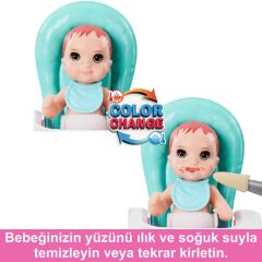 Barbie Bebek Bakıcılığı Oyun Seti FHY97 - Sarışın Çiçekli Elbiseli HTK35