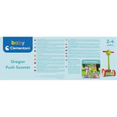 17738 Baby Clementoni - Dragon Skuter 2-4 yaş - Ejderha Push Scooter