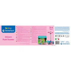 17749 Baby Clementoni - Unicorn Skuter 2-4 yaş - Tek Boynuzlu At Push Scooter