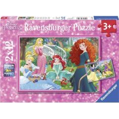 Ravensburger 2x12 Parçalı Puzzle Walt Disney Princess-076208 (076208)