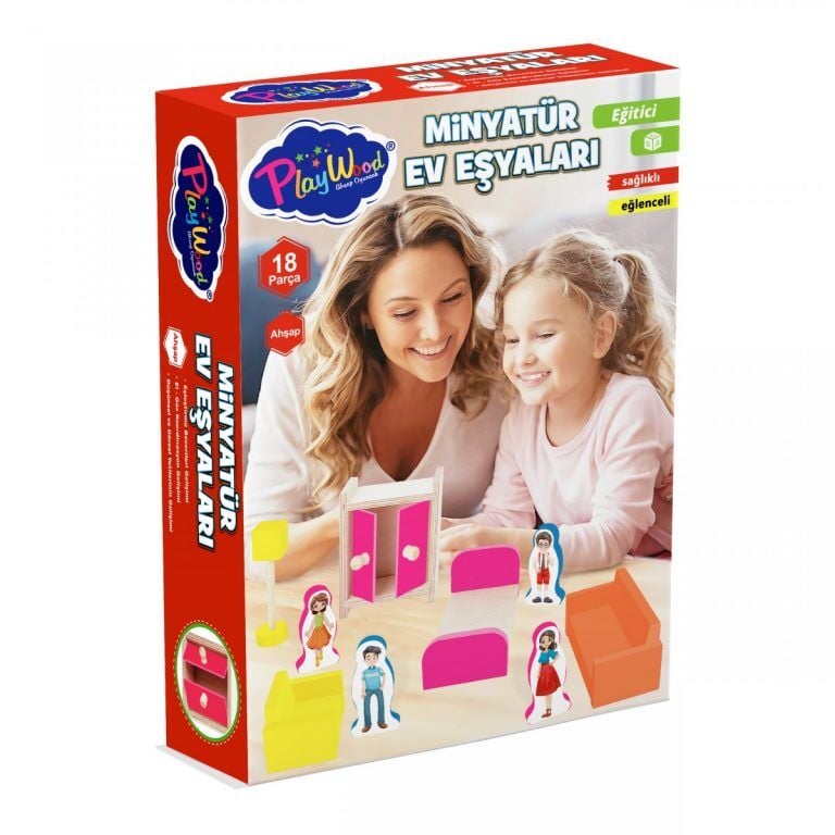 KUTUDA AHŞAP MİNYATÜR EV EŞYALARI SETİ ONY-407