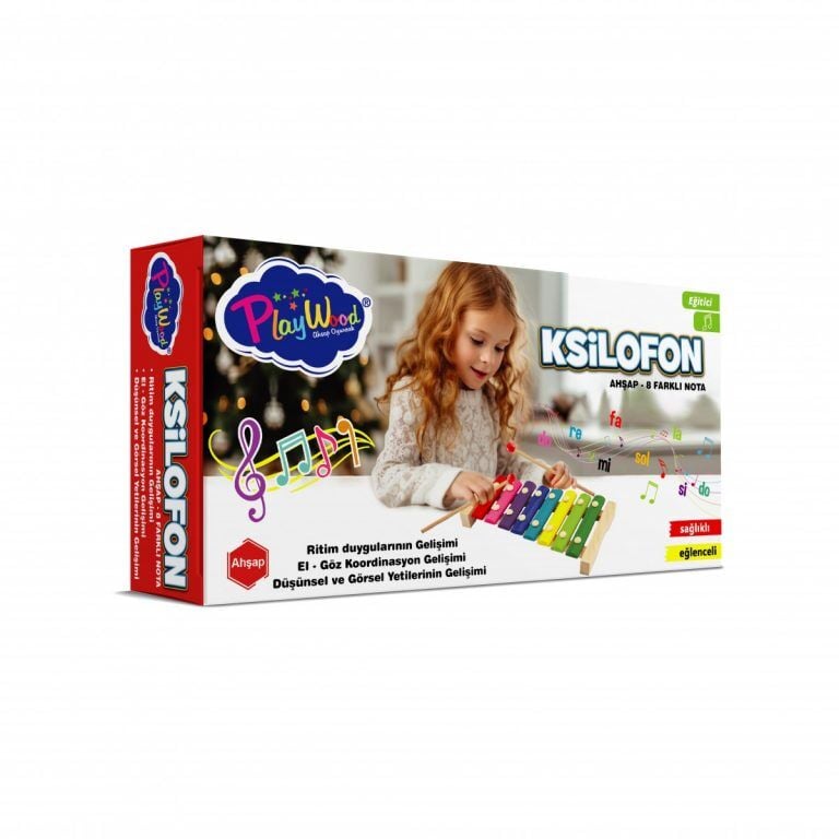 KUTUDA AHŞAP 8 FARKLI NOTALI  KSİLOFON ONY-405