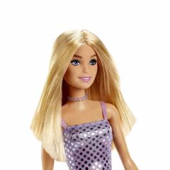 Barbie Pırıltılı Barbie Bebekler- T7580 - Mor Pullu Sarışın- HJR93