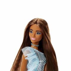 Barbie Pırıltılı Barbie Bebekler- T7580 - Mavi Pullu Esmer- HJR95