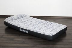 KZLD-BW67834 EV YATAK FLOK BEYAZ+POMPALI 188X99CM 3