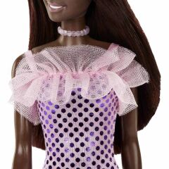 Barbie Pırıltılı Barbie Bebekler- T7580 - Pembe Pullu Siyahi- HJR94
