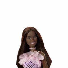 Barbie Pırıltılı Barbie Bebekler- T7580 - Pembe Pullu Siyahi- HJR94