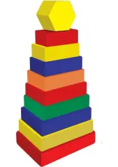 AHŞAP DİKDÖRTGEN RENKLİ KULE ONY-393