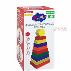 AHŞAP DİKDÖRTGEN RENKLİ KULE ONY-393