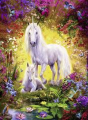 Ravensburger 500 Parçalı Puzzle Unicorn ve Yavrusu (148257)