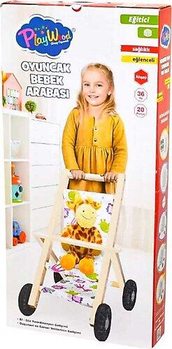 KUTUDA AHŞAP OYUNCAK BEBEK ARABASI ONY-386