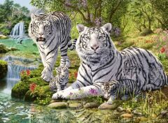 500 Parça Puzzle White Tiger Family (147939)