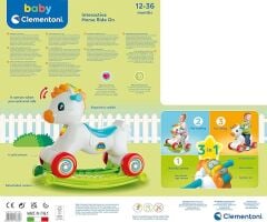 17882 Baby Clementoni - İnteraktif At 3'ü 1 Arada 12-36 ay - Ride on 3in1 Binilebilen At