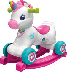 17883 Baby Clementoni - İnteraktif Unicorn 3'ü 1 Arada 12-36 ay - Ride on 3in1 Binilebilen Tek Boynuzlu At