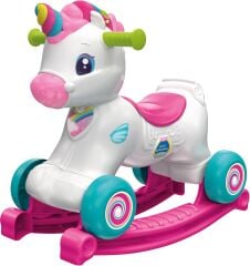 17883 Baby Clementoni - İnteraktif Unicorn 3'ü 1 Arada 12-36 ay - Ride on 3in1 Binilebilen Tek Boynuzlu At