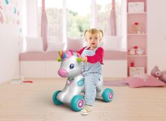 17883 Baby Clementoni - İnteraktif Unicorn 3'ü 1 Arada 12-36 ay - Ride on 3in1 Binilebilen Tek Boynuzlu At