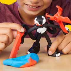 Play-Doh Marvel Spider Man Fırlatma ve Dilimle Savaşı Oyun Hamuru Seti-  F9827