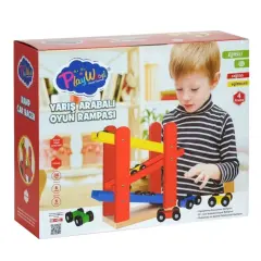 AHŞAP YARIŞ ARABALI OYUN RAMPASI ONY-382