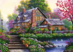 Ravensburger 1000 Parçalı Puzzle Romantic Cottage (120004646)