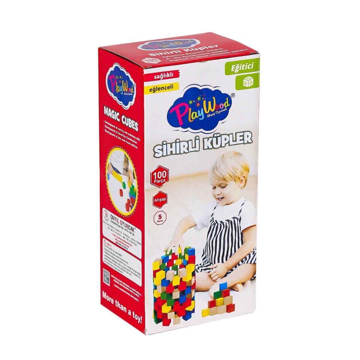 KUTUDA AHŞAP 100 PARÇA SİHİRLİ KÜPLER ONY-359