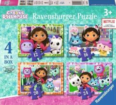4 Puzzle Tek Kutuda Gabby's Dollhouse 12/16/20/24 (031436)