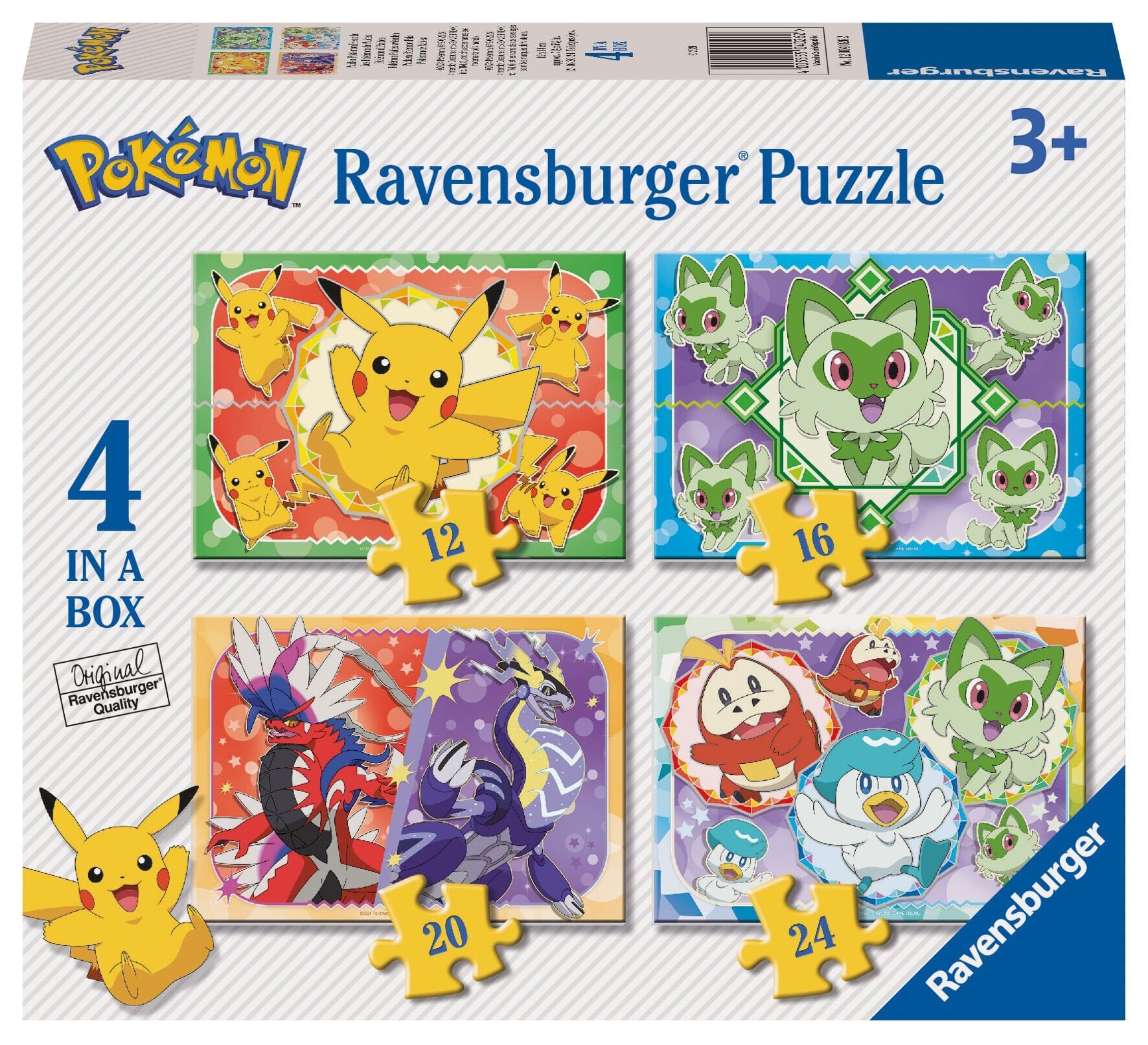 4 Puzzle Tek Kutuda Pokemon 12/16/20/24 (120040262)