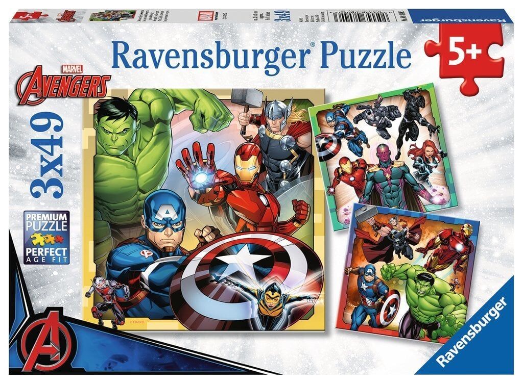 Ravensburger 3x49 Parçalı Puzzle Avengers-080403 (080403)