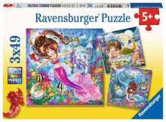 Ravensburger 3x49 Parçalı Puzzle Walt Disney Deniz Kızı-080632 (080632)