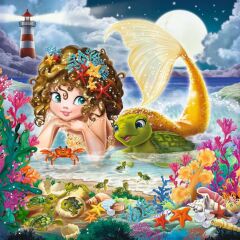 Ravensburger 3x49 Parçalı Puzzle Walt Disney Deniz Kızı-080632 (080632)