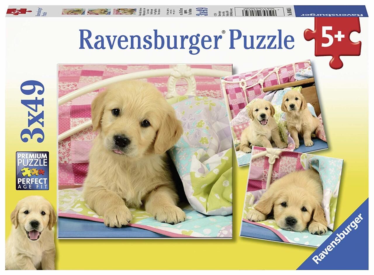 Ravensburger 3x49 Parçalı Puzzle Puppies-080656 (080656)