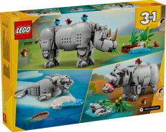 31171 LEGO® Creator Vahşi Hayvanlar: Muhteşem Gergedan ile Kuşlar