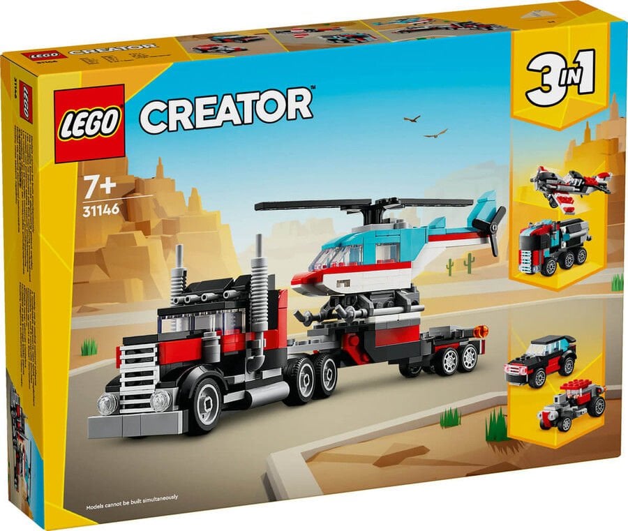 31146 LEGO® Creator Helikopterli Açık Kasa Kamyon