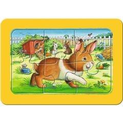 Ravensburger 3x6 Parçalı Çerçeveli Puzzle Animal Friends (070626)