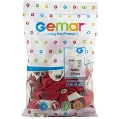 Gemar Balon 10﻿﻿″ (26cm) Atatürk Baskılı 100 Adet Balon