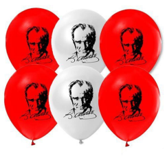 Gemar Balon 10﻿﻿″ (26cm) Atatürk Baskılı 100 Adet Balon