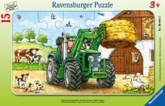 Ravensburger 15 Parçalı Puzzle Tractor on Farm (060443)