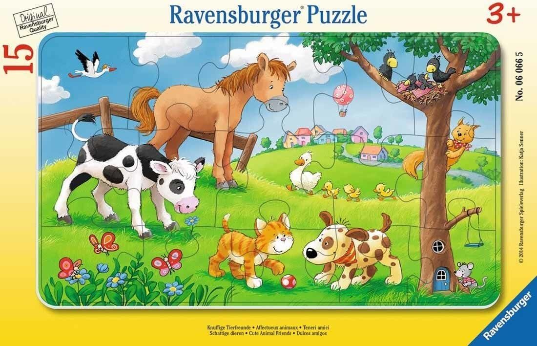 Ravensburger 15 Parçalı Puzzle Cuddly Friends (060665)