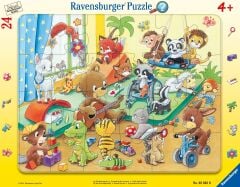 24 Parça Çocuk Puzzle Hayvanlar Anaokulu (056620)