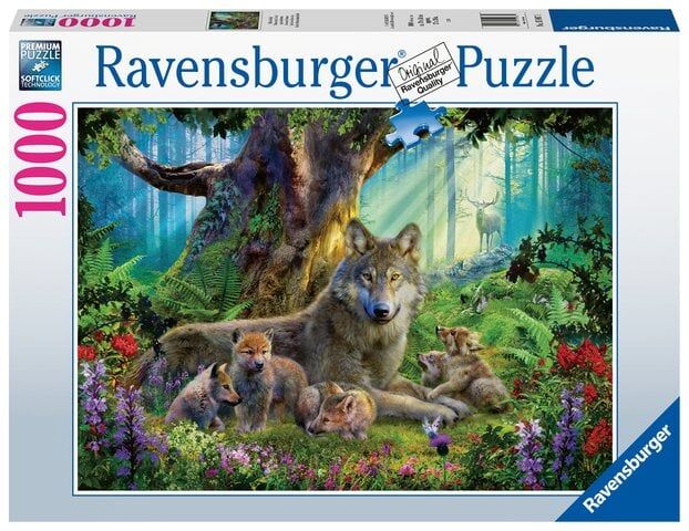 Ravensburger 1000 Parçalı Puzzle Wolves in Forest (159871)