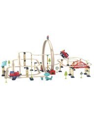 Şehir İstasyonu 161 Parça Demiryolu - 360° Dönme Hareketi & Pilli Tren