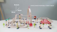 Şehir İstasyonu 161 Parça Demiryolu - 360° Dönme Hareketi & Pilli Tren
