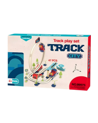 Şehir İstasyonu 47 parça Demiryolu - 360° Dönme Hareketi & Pilli Tren