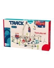 Şehir İstasyonu 75 Parça Demiryolu - 360° Dönme Hareketi & Pilli Tren